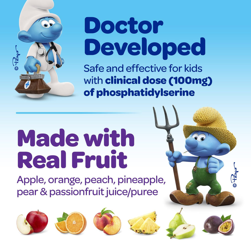 VITABURST Smurfs Focus Gummies doctor-developed badge signals trusted guidance.