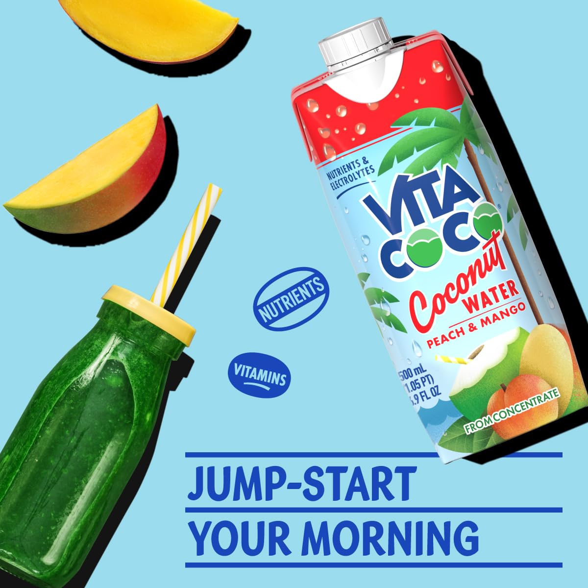 Vita Coco Peach & Mango ingredients highlight natural gluten-free beverage