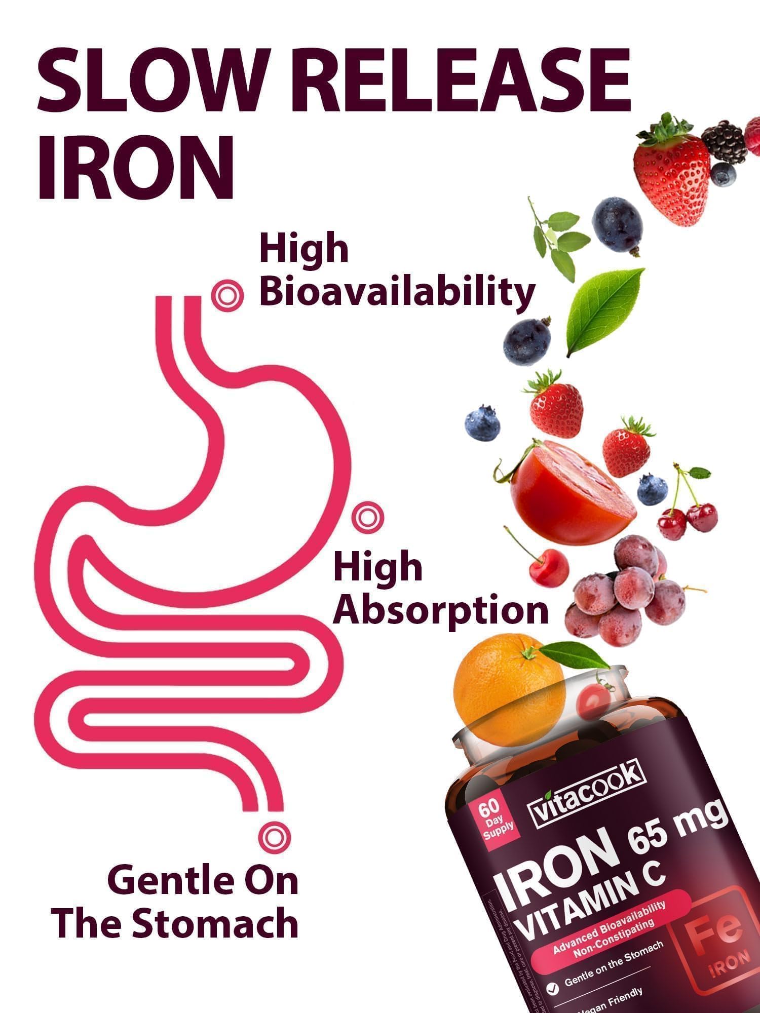 Vitacook vegan non-GMO gluten-free seal signals pure plant-based iron.