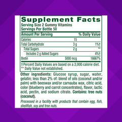 Vitafusion Biotin gummies berry taste, enjoyable daily snack.
