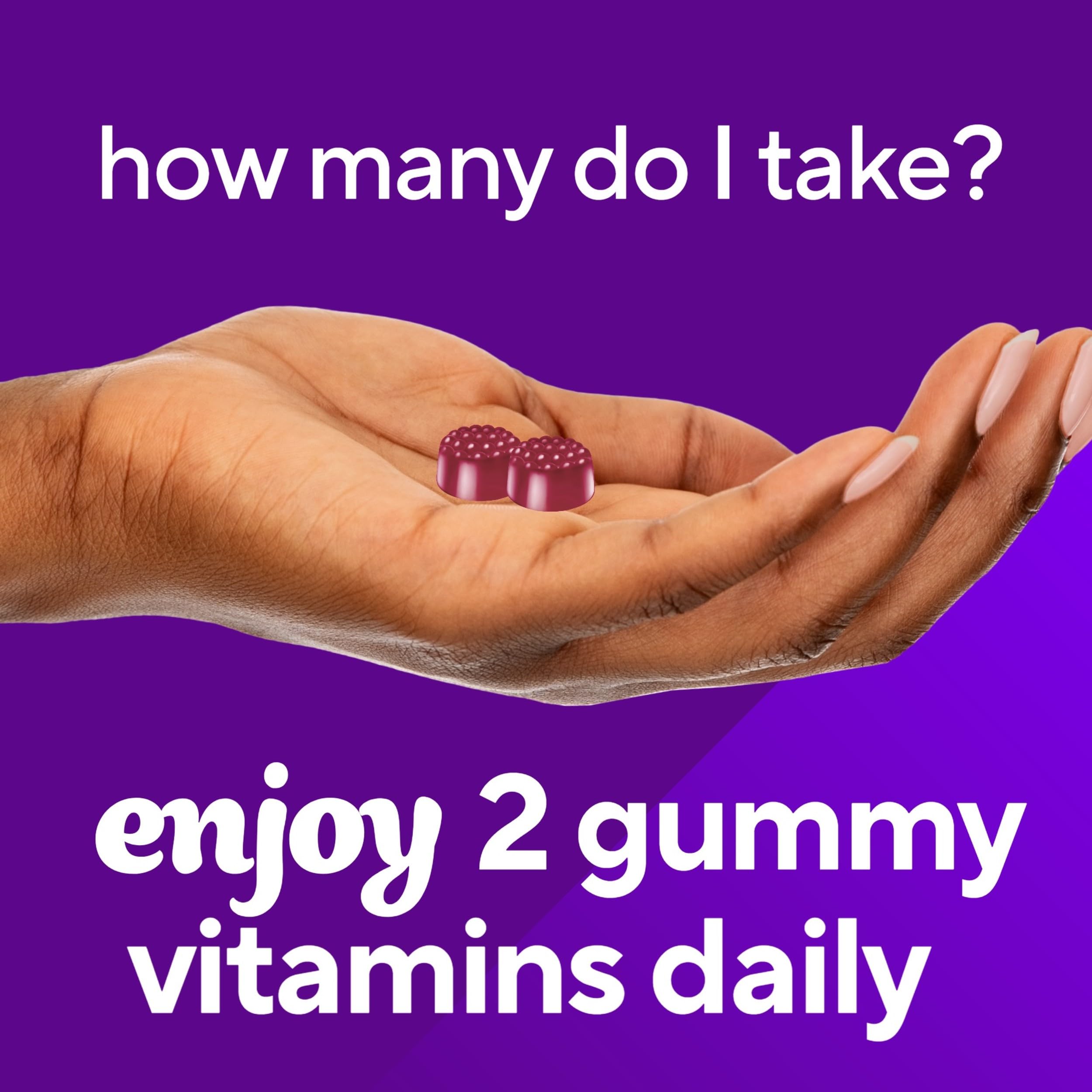 Gummies on pantry shelf, convenient daily use with Vitafusion Biotin.