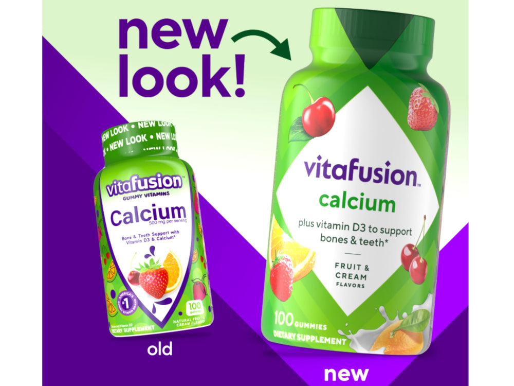 Vitafusion calcium gummies lifestyle shot suggests a simple daily routine