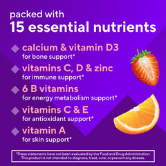 Vitafusion GLP-1 Support nutrition label shows 15 nutrients