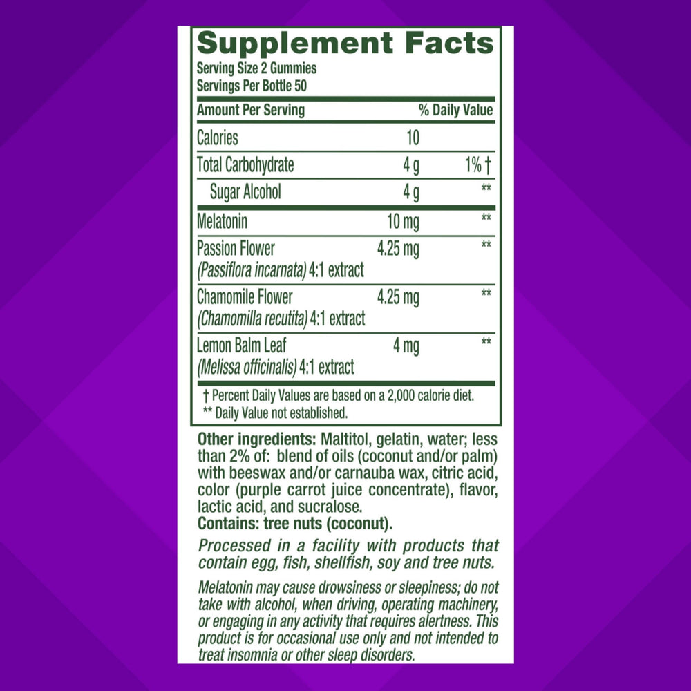 Gummies close-up with Vitafusion strawberry flavor for nightly routine