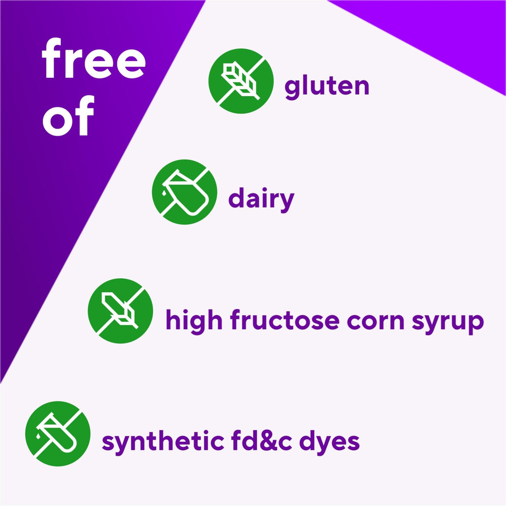 Label close-up highlights no artificial flavors or gluten