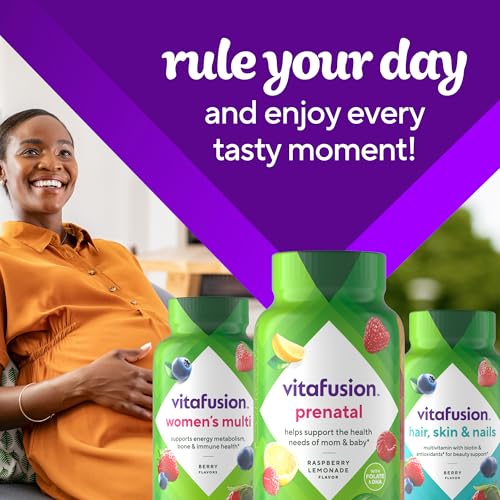 Easy open cap on Vitafusion Prenatal Gummies bottle for convenience