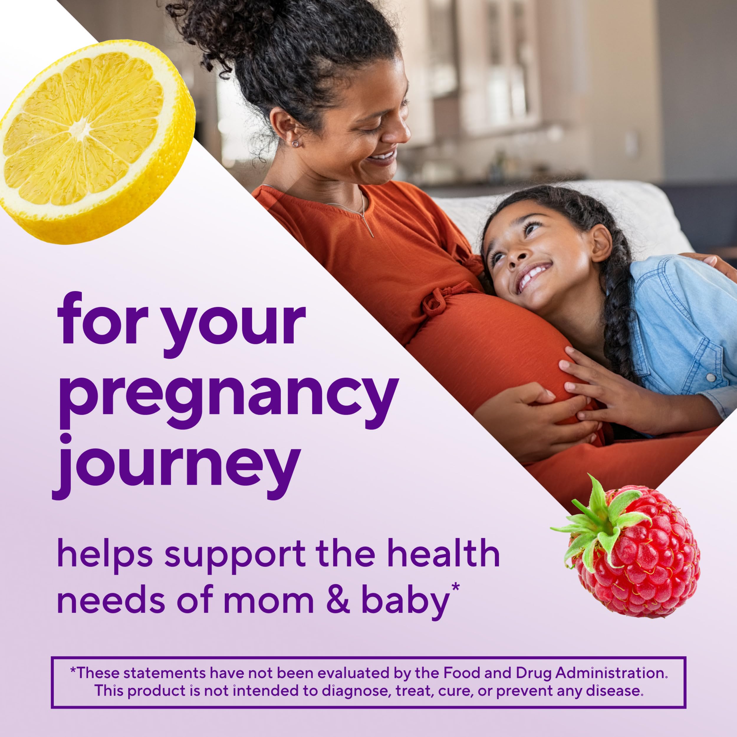 Nutrition panel on Vitafusion Prenatal Gummies packaging