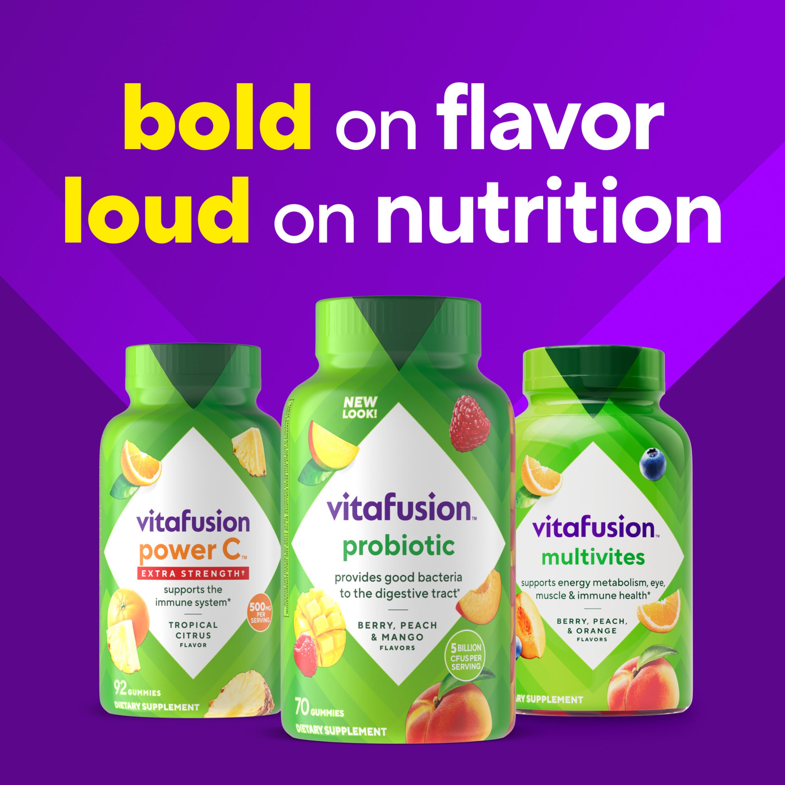 ChefsBest award seal on Vitafusion probiotic gummies signals quality.