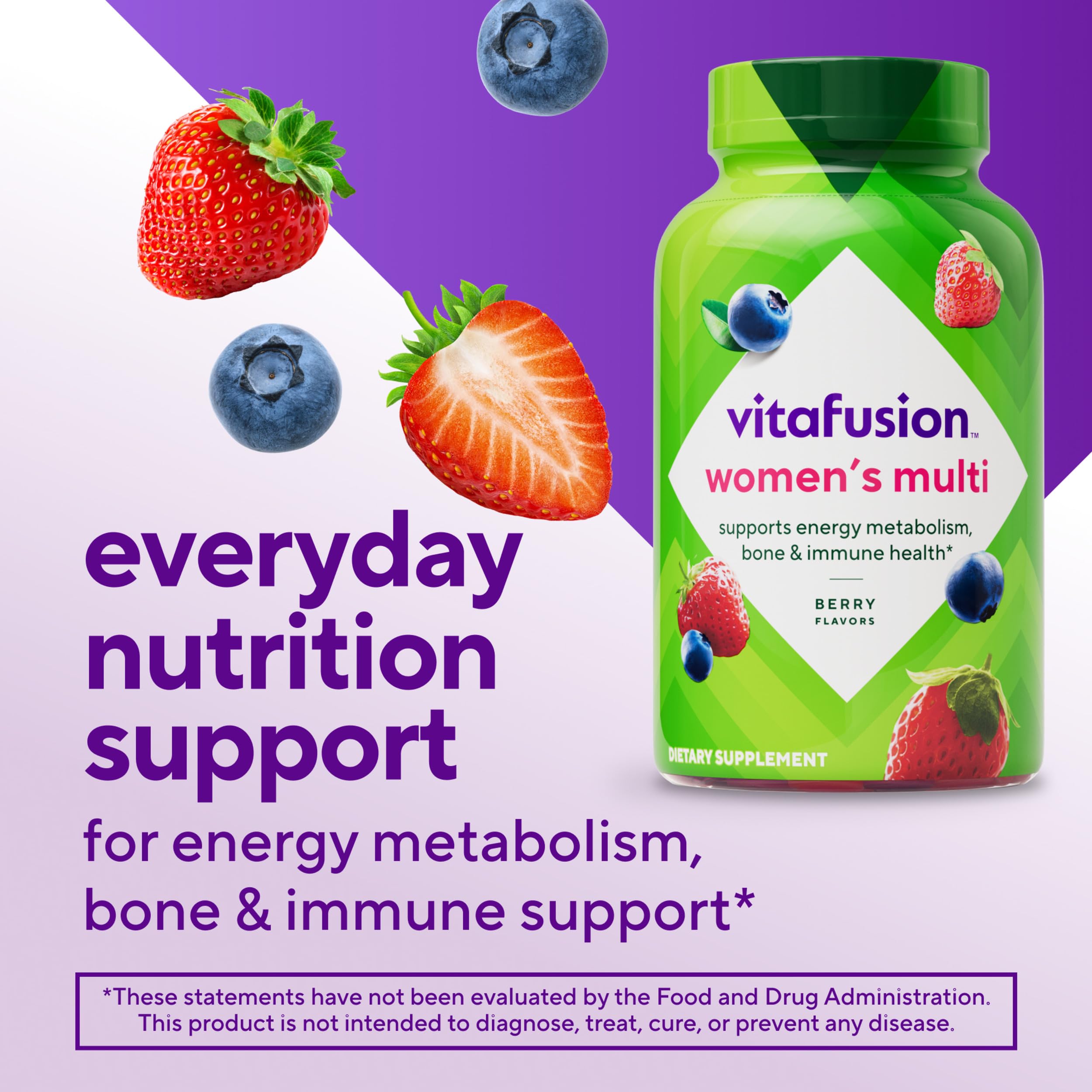 Vitafusion women's gummies suitable for daily use and routine.