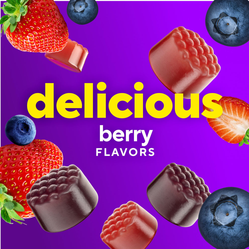 Vitafusion gummies emphasizing energy metabolism support for daily life.