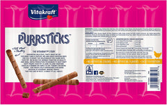 Vitakraft PurrSticks close-up showing real chicken flavor.