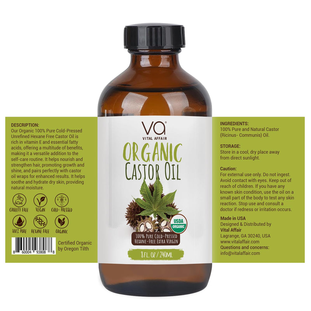 VITAL AFFAIR Castor Oil supports lashes and brows for a natural look.