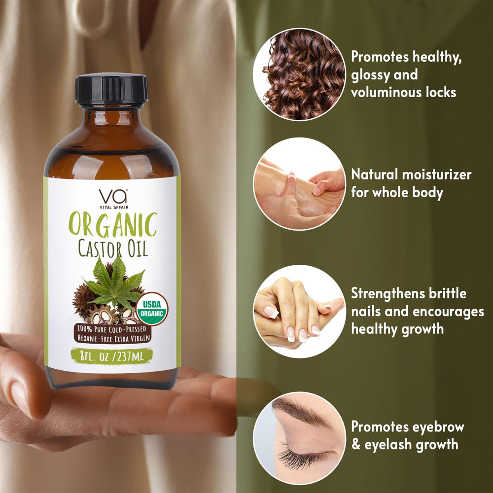 VITAL AFFAIR Castor Oil nourishes nails for a smoother finish.