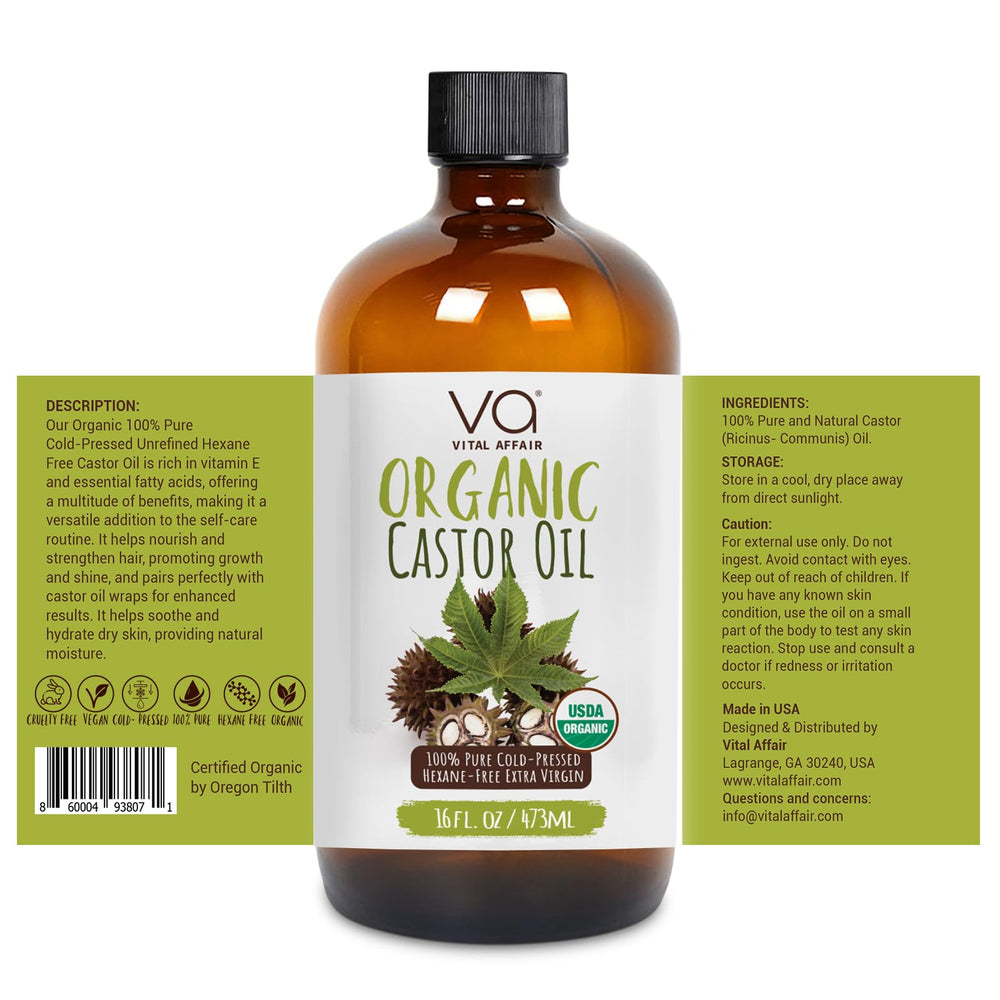 VITAL AFFAIR face skin hydration with castor oil for daily skincare.