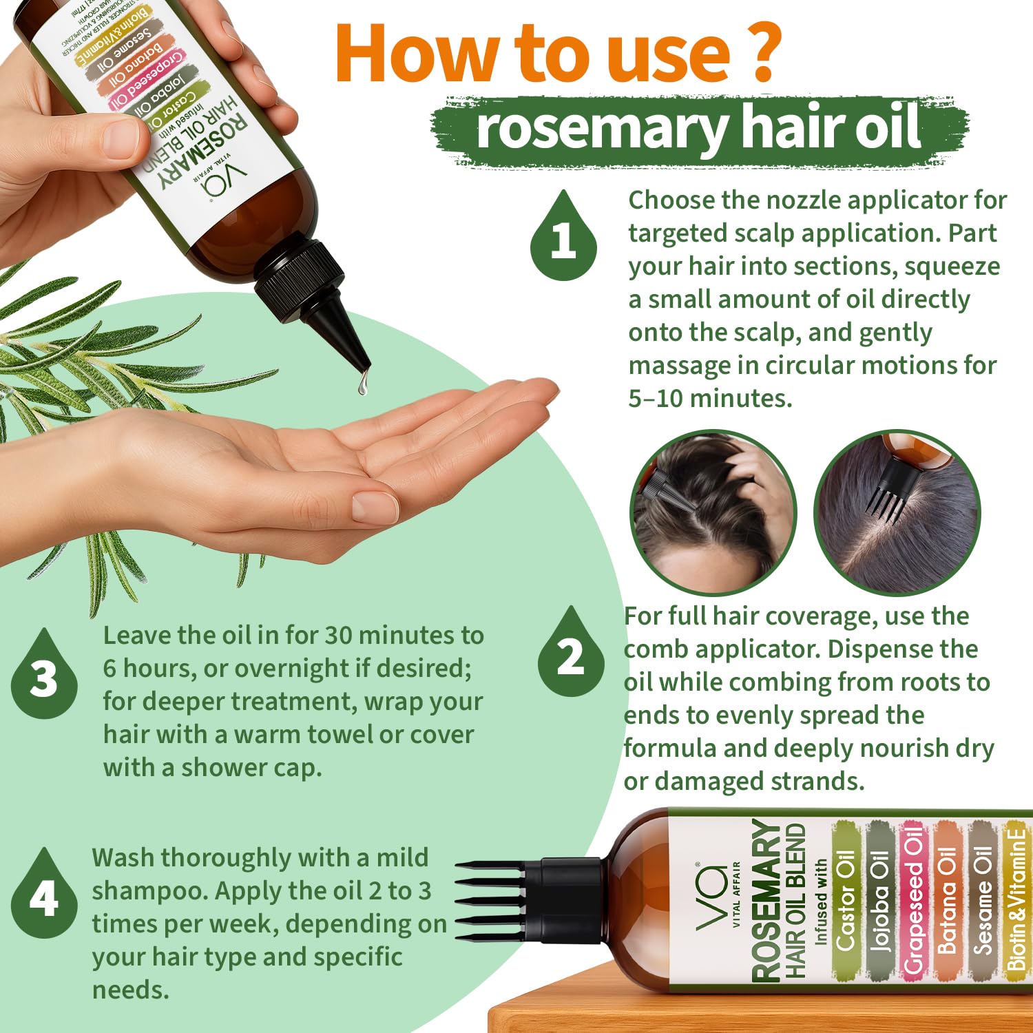 VITAL AFFAIR jojoba oil dropper shows lightweight hydration for the scalp.