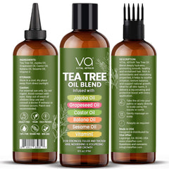 VITAL AFFAIR Tea Tree Oil dropper closeup for precise scalp application.