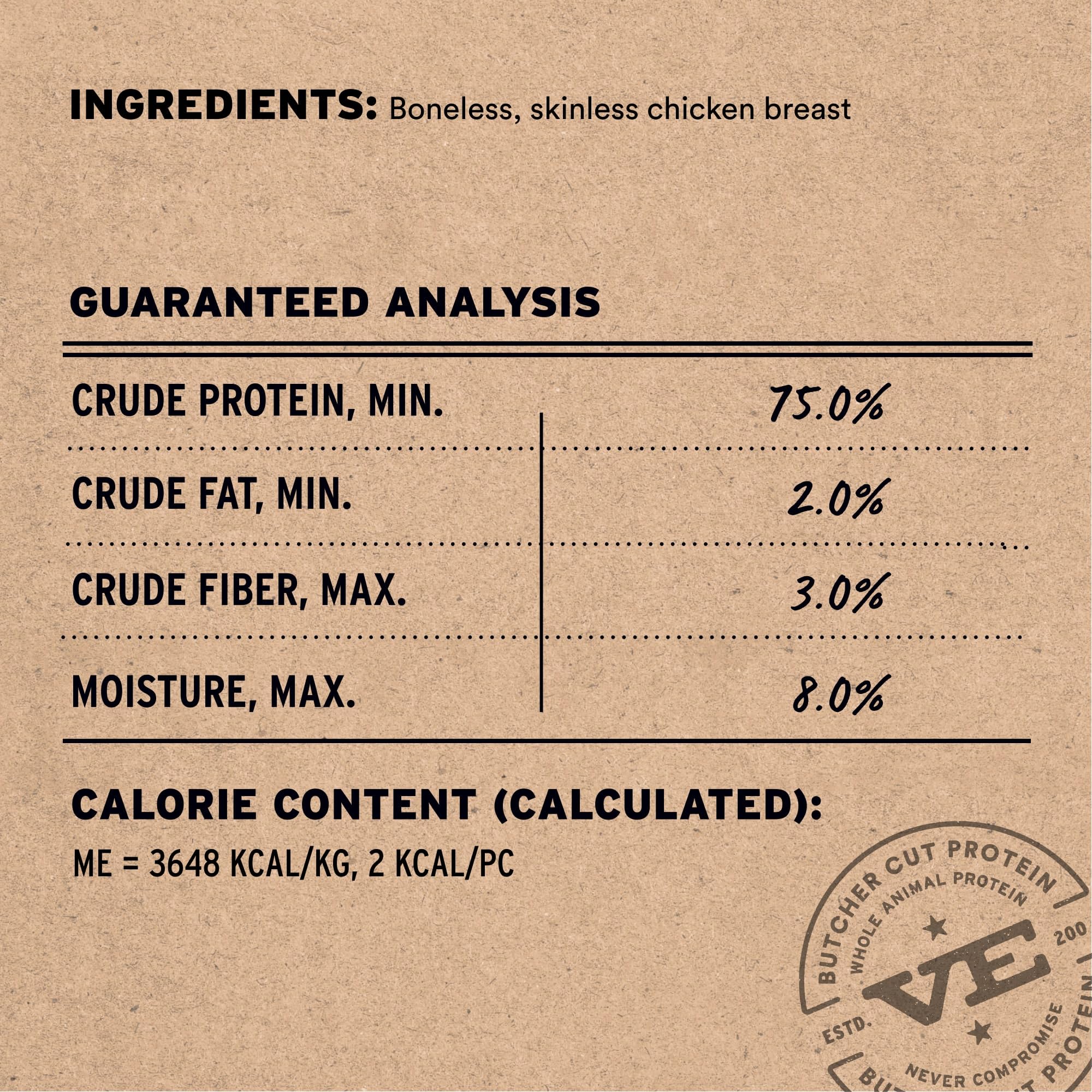 Vital Essentials freeze-dried chicken breast dog treats pieces closeup — single-ingredient quality