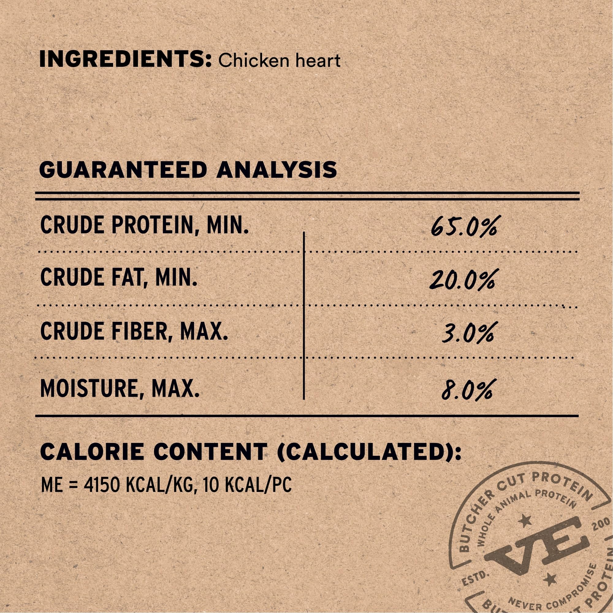 Vital Essentials chicken hearts texture close-up for high-protein cat treats