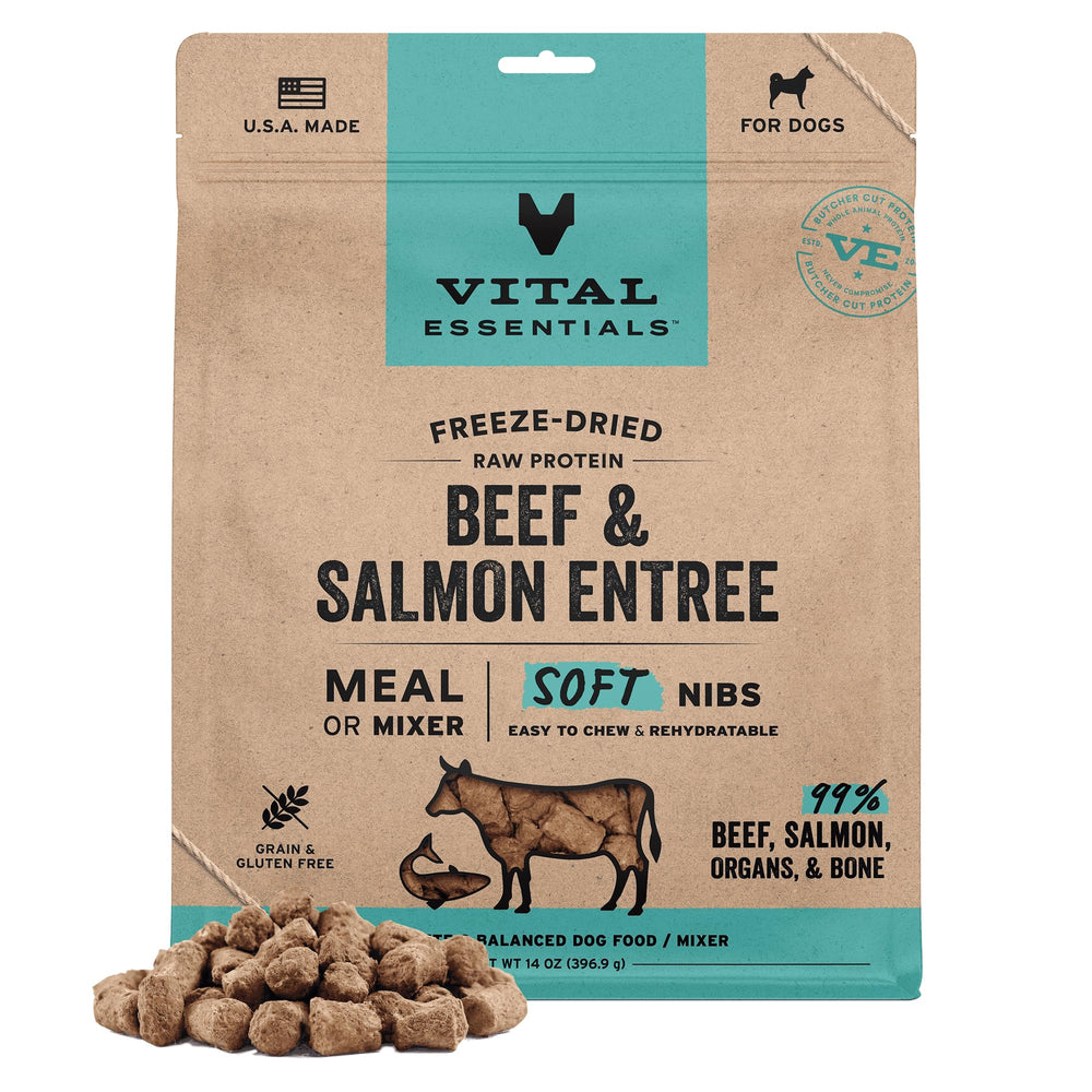 Vital Essentials freeze-dried soft nibs bite texture for high-protein meals