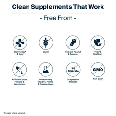 Vital Nutrients gluten-dairy-soy-free bottle emphasizing allergen-free option.