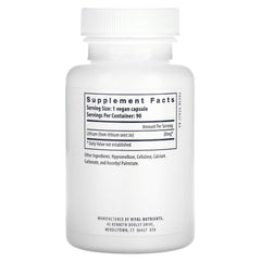 Vital Nutrients Lithium Orotate capsules close-up for mood and memory support.