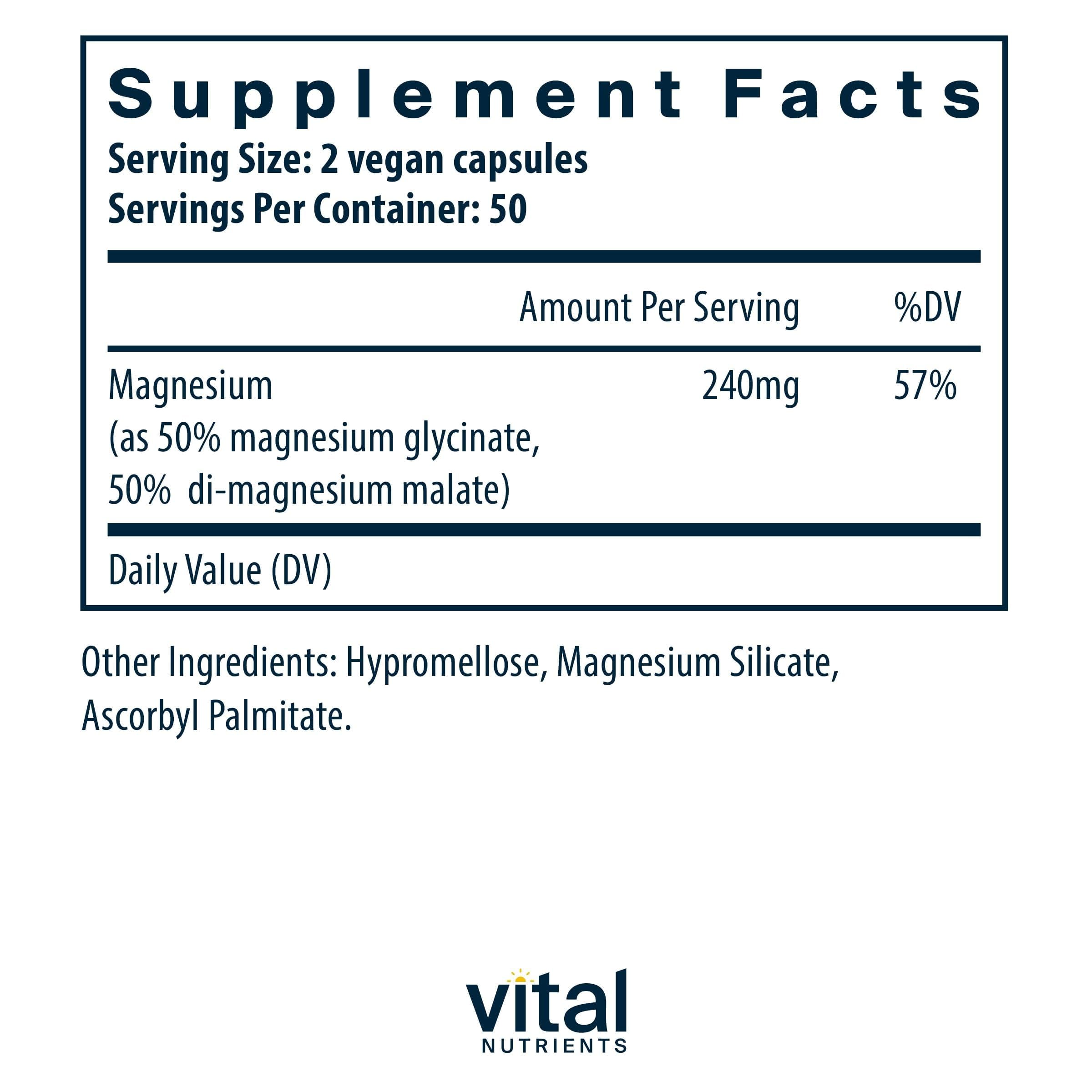 Close-up of Vital Nutrients capsules showing gentle absorption features.