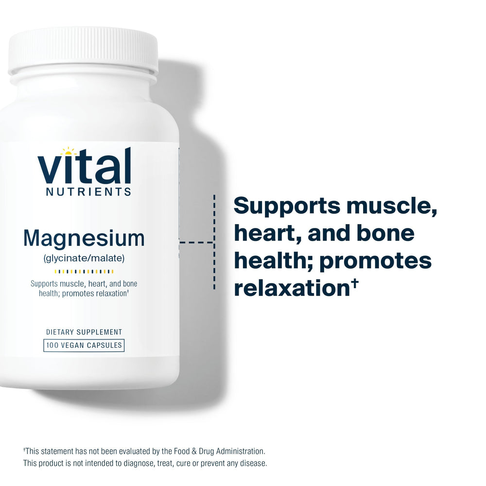 Ingredients panel of Vital Nutrients product highlighting vegan, non-GMO formula.