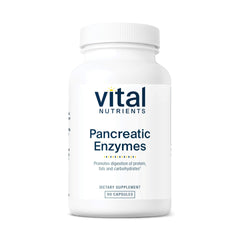 Vital Nutrients Pancreatic Enzymes full-strength bottle supports digestion