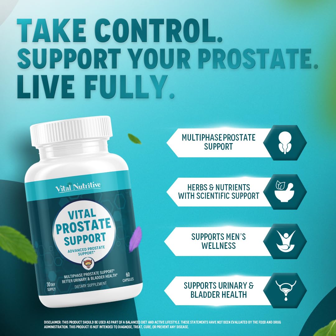 Vital Nutritive saw-palmetto capsules supporting prostate comfort and daily wellness.