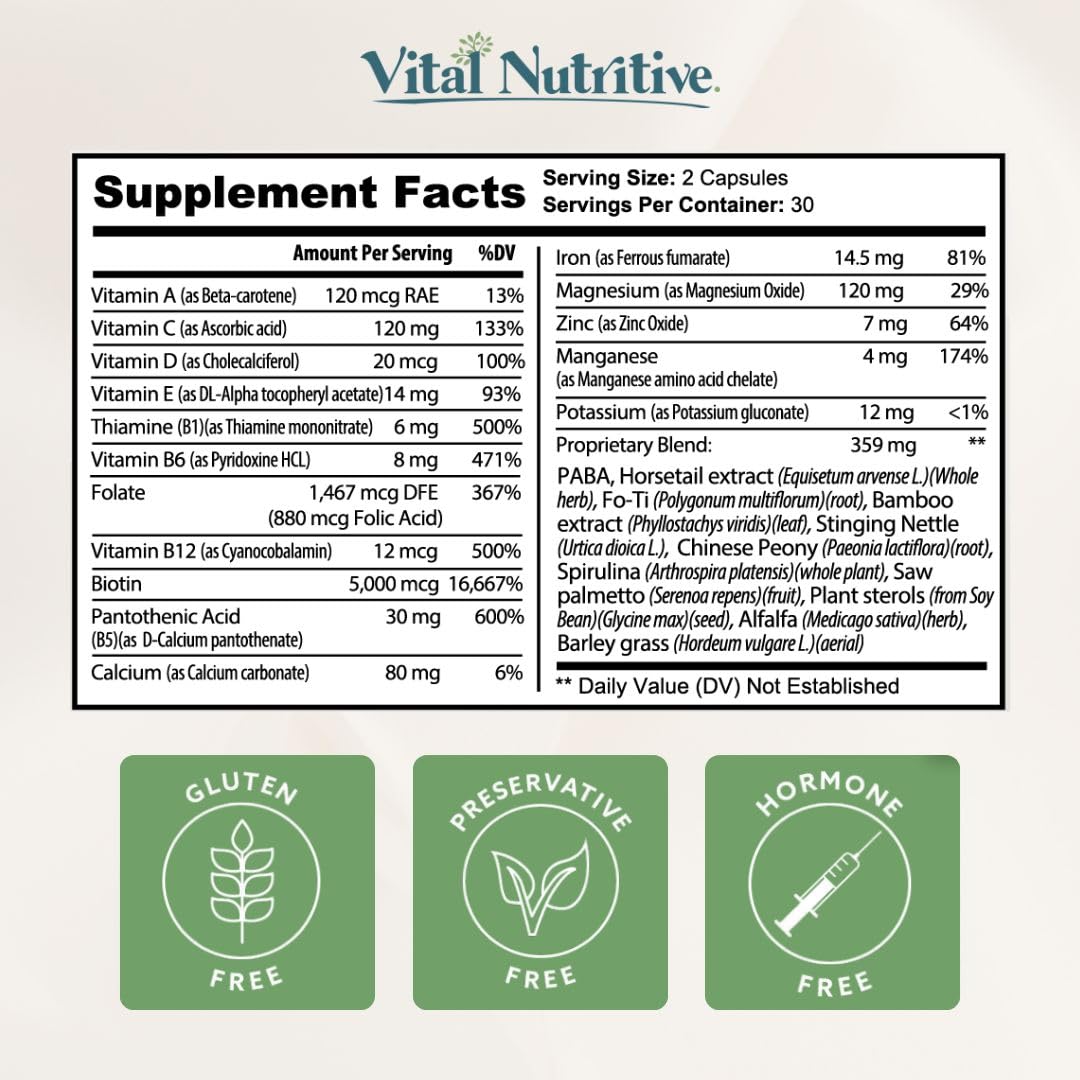 Vital Nutritive Vital Hair Complex supports hair and overall wellness