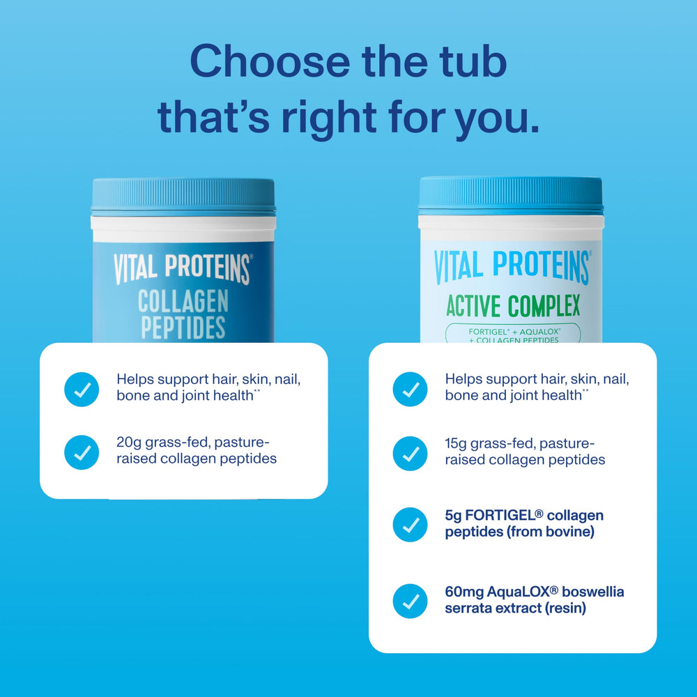 Vital Proteins Active Complex on kitchen counter ready for daily shake.