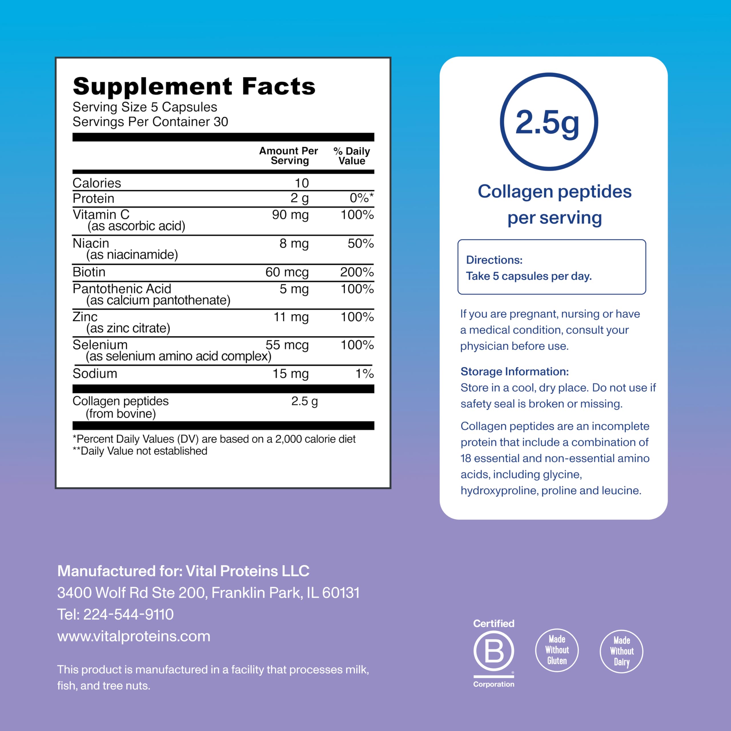 Vital Proteins Beauty Edition bottle label highlighted