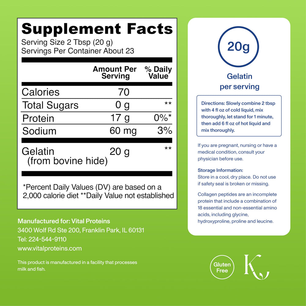Vital Proteins Beef Gelatin Powder dissolving in hot liquid for smooth texture.