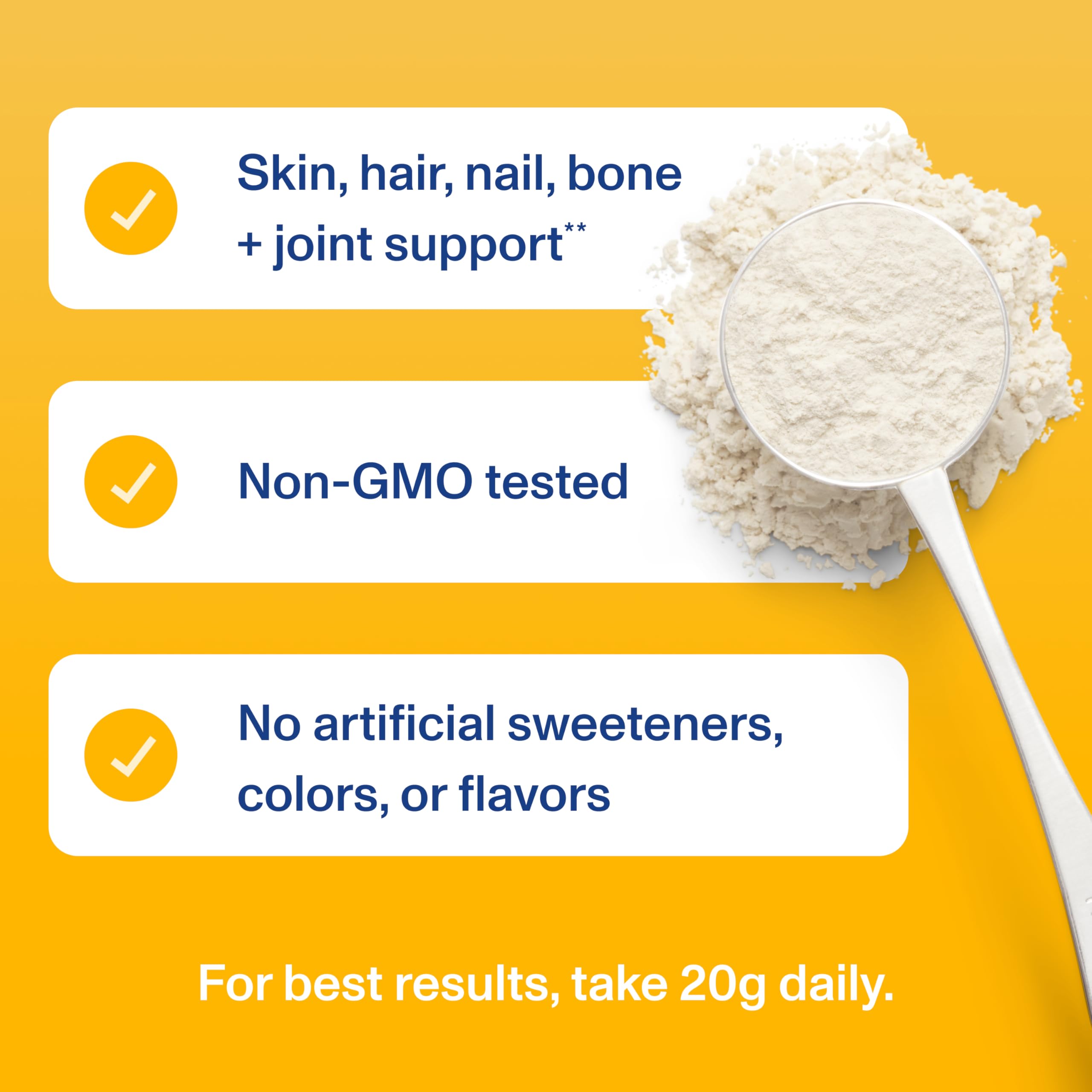 Ingredient panel featuring Vital Proteins collagen peptides vanilla listing and nutrition facts.