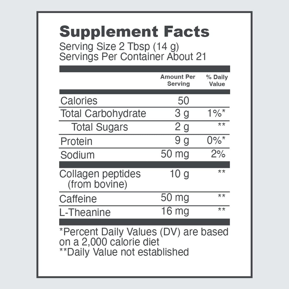 Vital Proteins Matcha Collagen powder stirred into water, quick energy with calm focus.