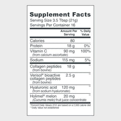 Vital Proteins Skin Complex powder dispense showing easy daily mix for glow