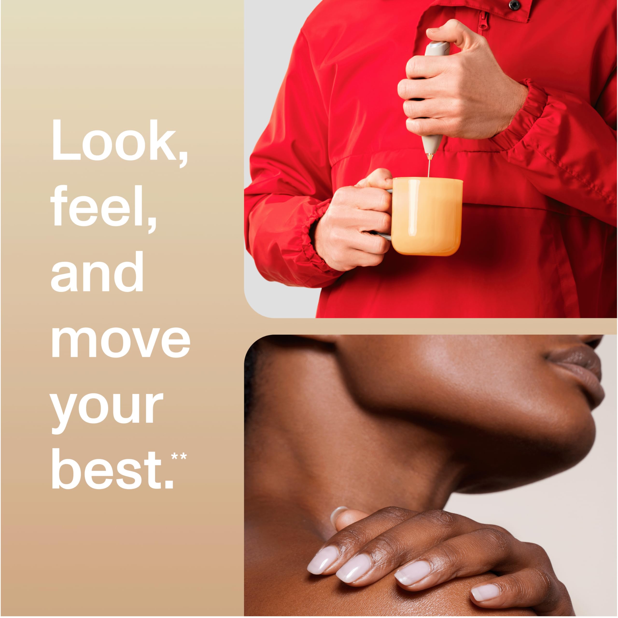 Vital Proteins vanilla collagen powder whisked into hot tea.