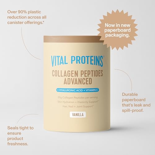 Vital Proteins vanilla collagen powder ready to mix with oats.