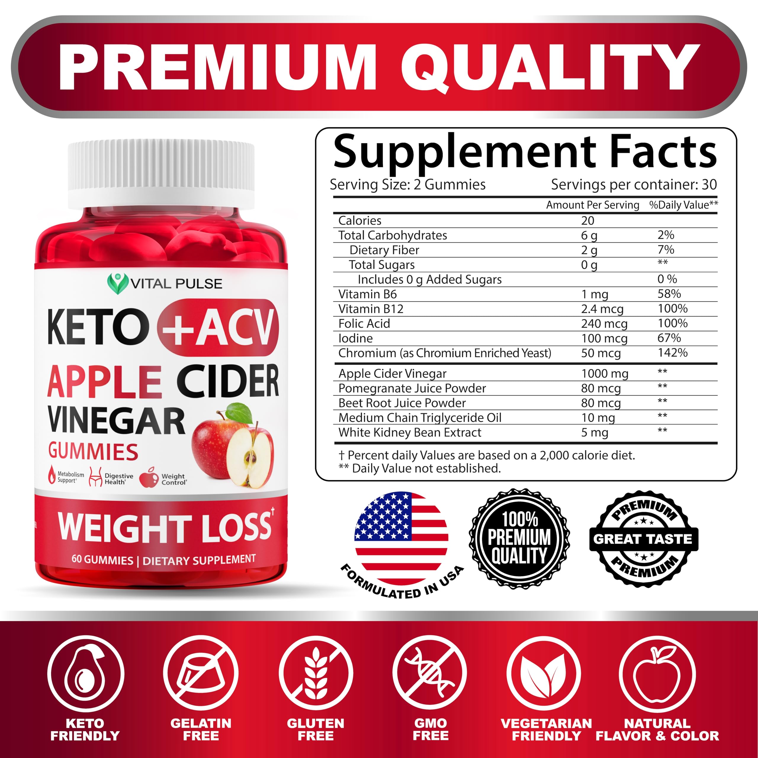Vital Pulse Keto ACV Gummies on kitchen counter, accessible daily wellness snack.