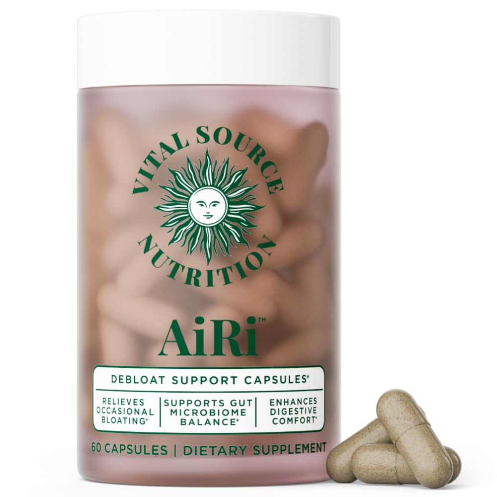Graphic representation of AiRi Debloat aiding gut balance and digestive wellness