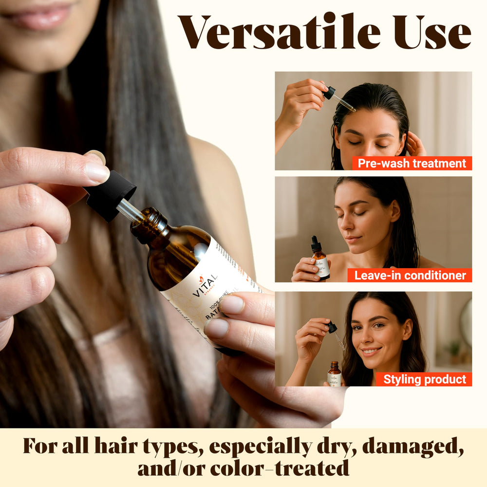 Vital Strands Batana Oil dry-damaged-hair revival and improved manageability