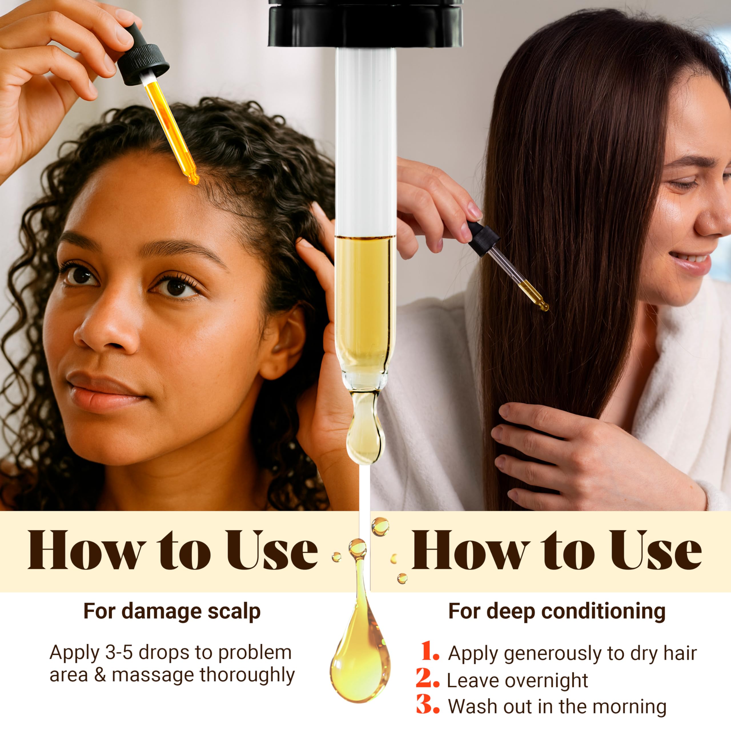 Vital Strands Batana Oil nourishing-hair texture shot suggesting softer, shinier strands