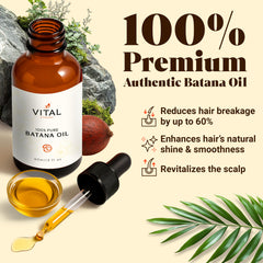 Vital Strands Batana Oil quick-absorption shown with a non-greasy finish