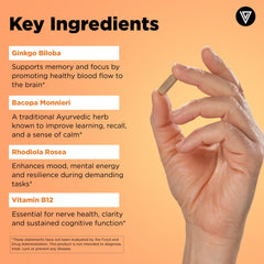 Vital Vitamins Brain Booster tablet image showing easy daily intake.