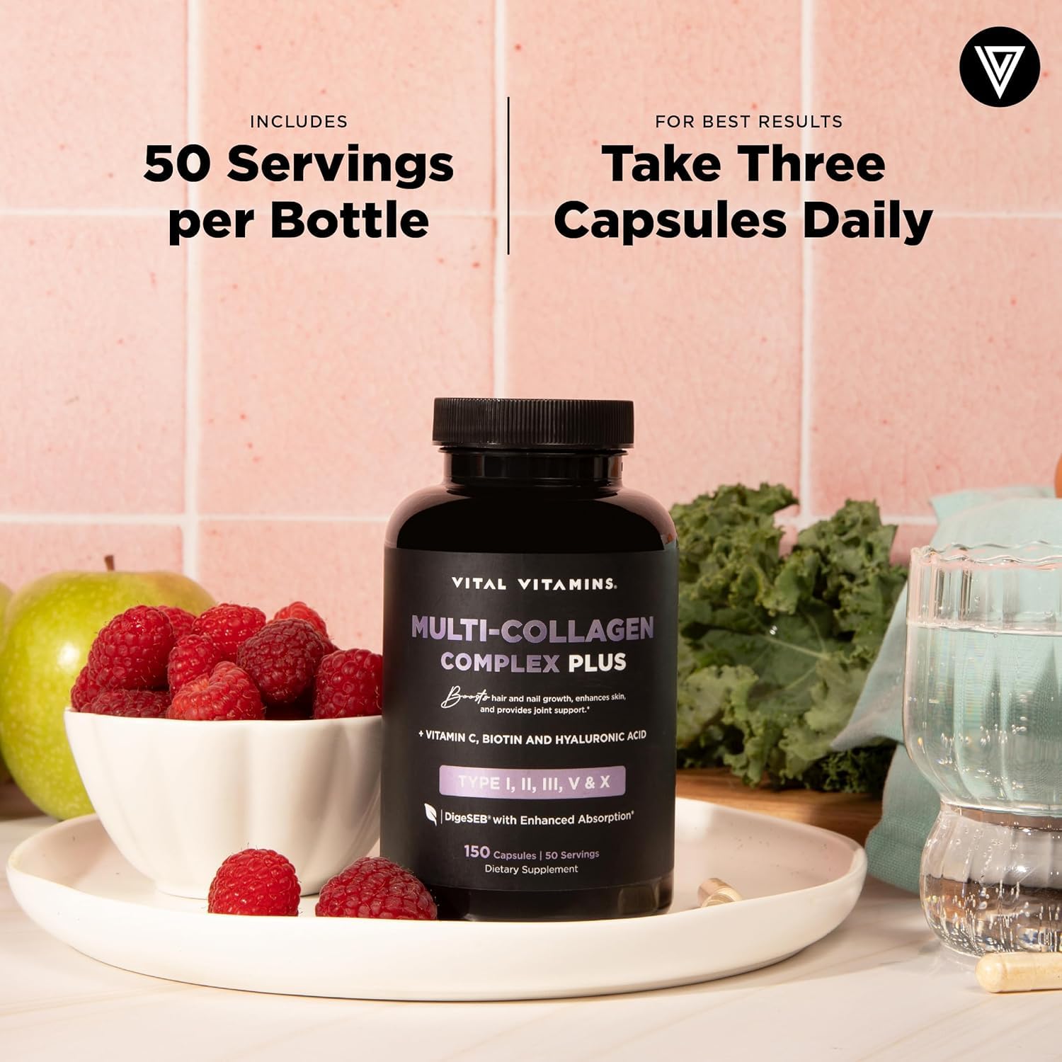 Two-pack box of Vital Vitamins Multi Collagen Plus capsules for ongoing routine.
