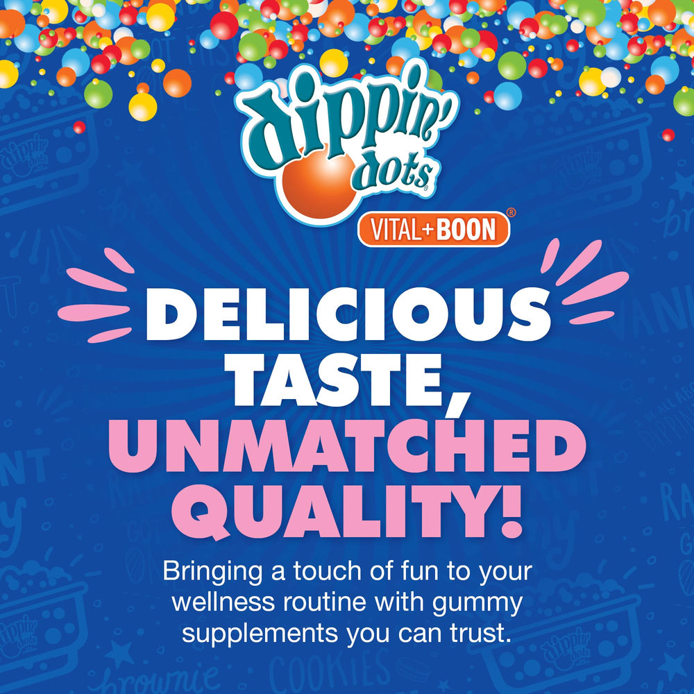 Vital+Boon Dippin Dots 120-count-bottle ready for a 60-day supply