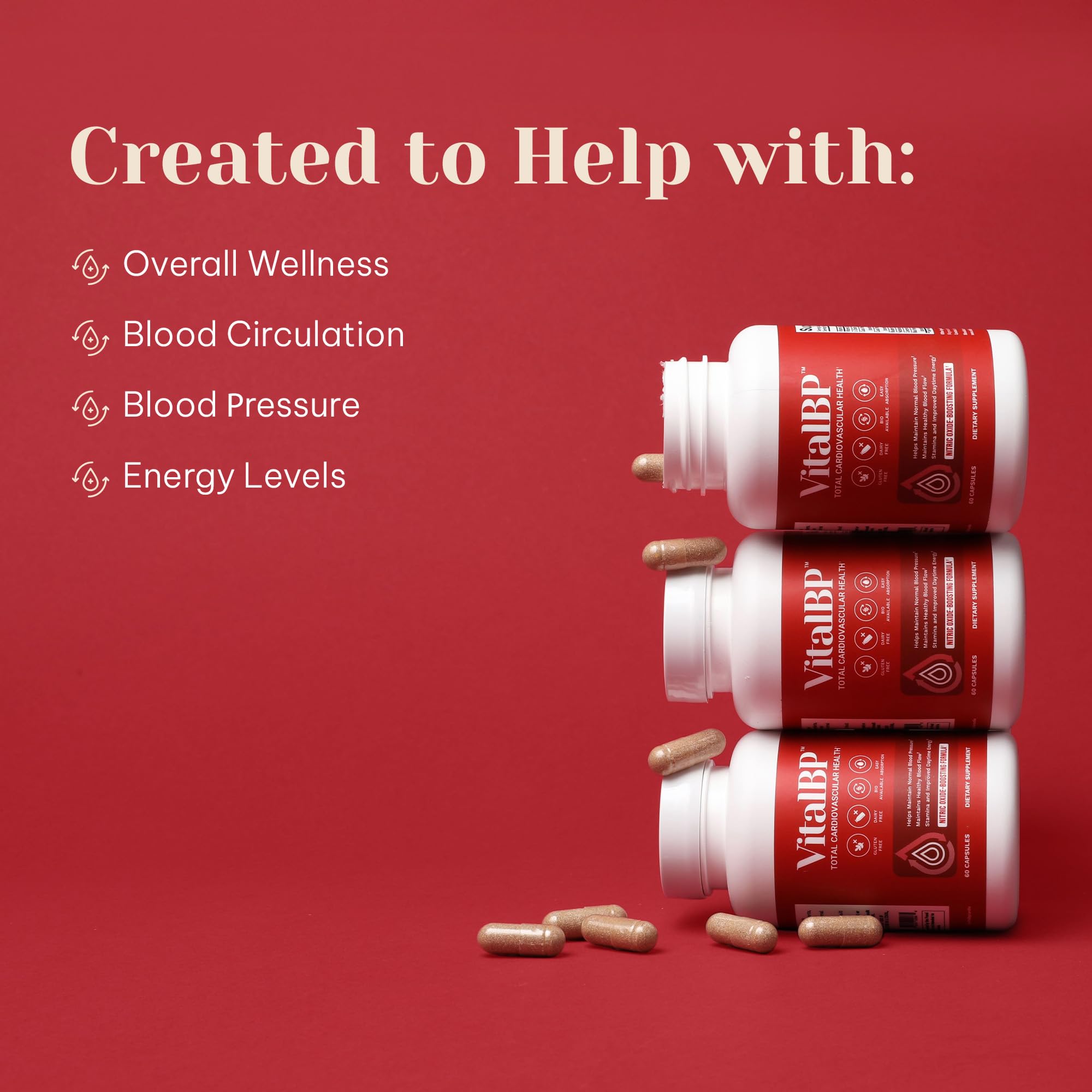 VitalBP capsules in hand ready for daily routine.