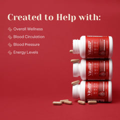 VitalBP capsules in hand ready for daily routine.