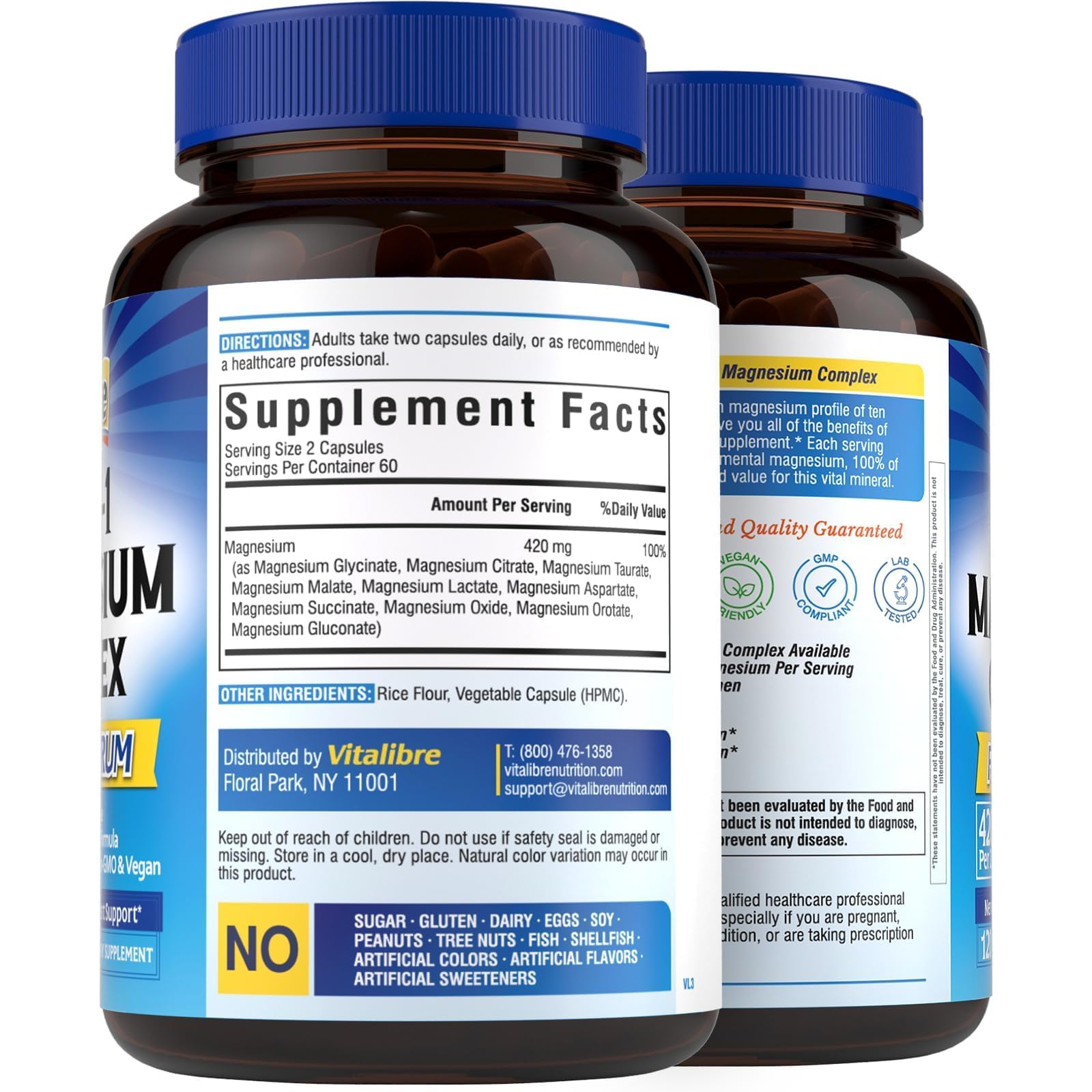 Vitalibre daily-use capsules support busy routines with convenient supplementation.