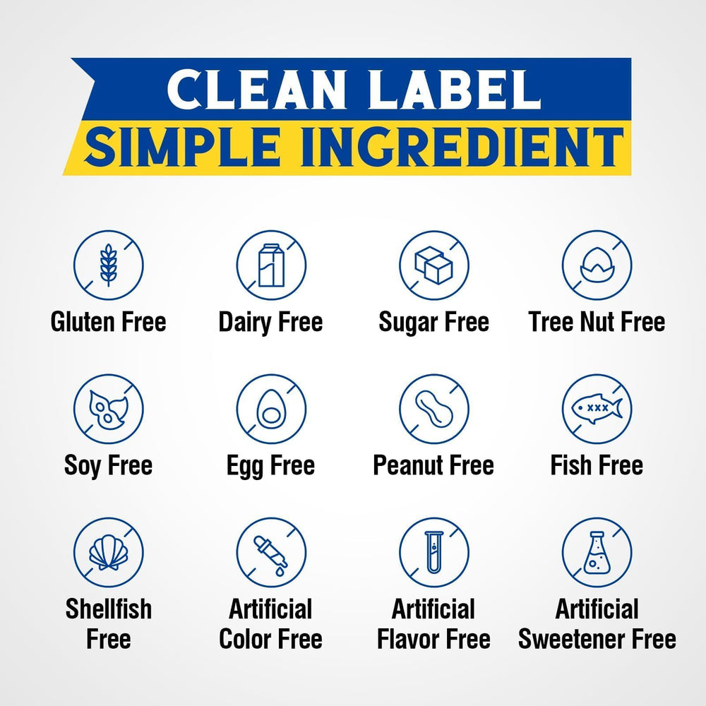 Vitalibre non-GMO label on packaging underscores clean labeling.